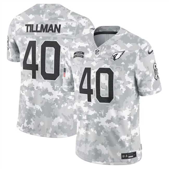 Men%27s Arizona Cardinals #40 Pat Tillman 2024 Arctic Camo Salute To Service Limited Stitched Jersey Dyin